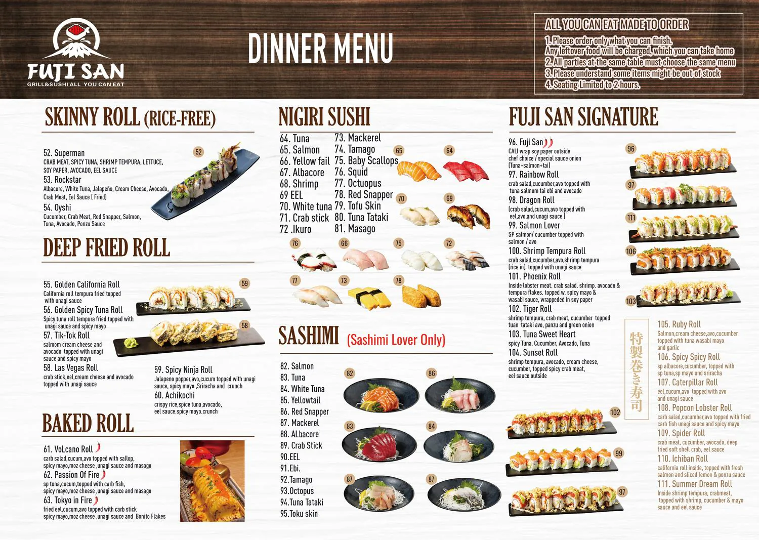 Restaurant menu 2